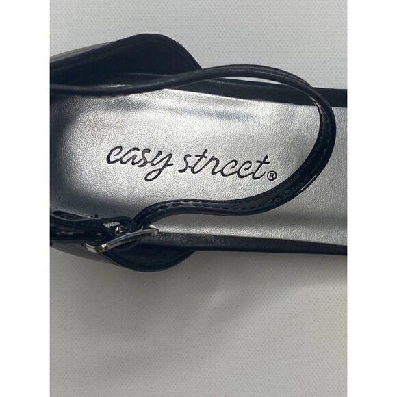 Easy Street Evening Dress Sandals Women's 8 Black Dance Flex Adjustable Strap - Picture 4 of 8